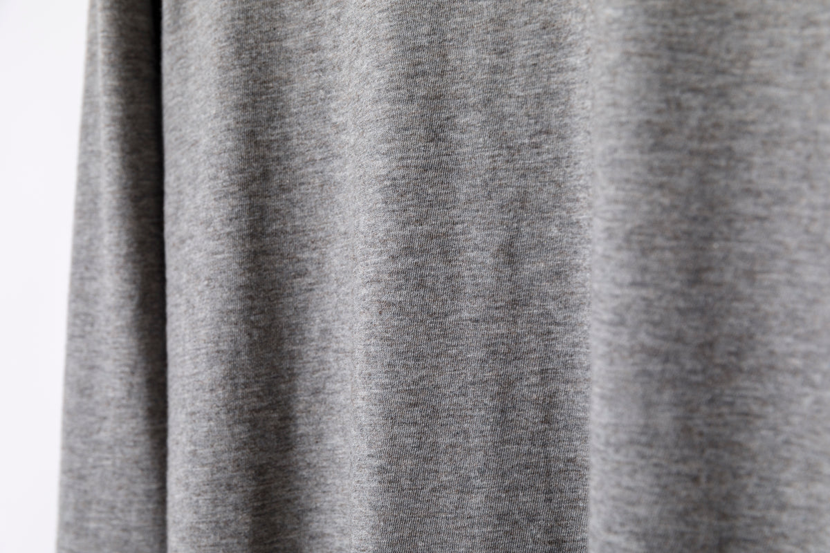 Nikki ESSENTIAL PIECE / Yak Cotton Long Sleeve - Top Gray