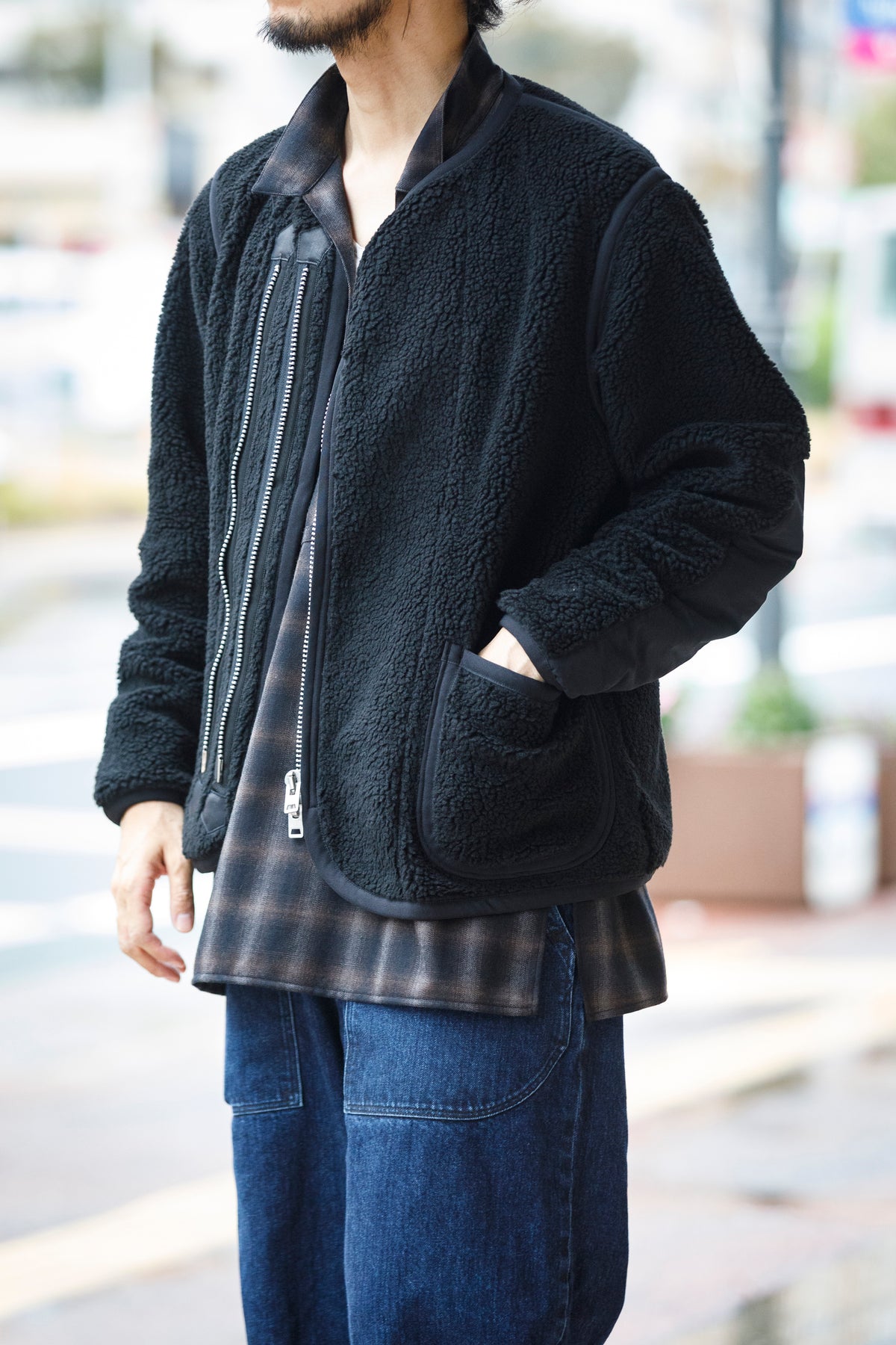 MOJITO / ROOM No.206 Jacket_boa fleece - Black