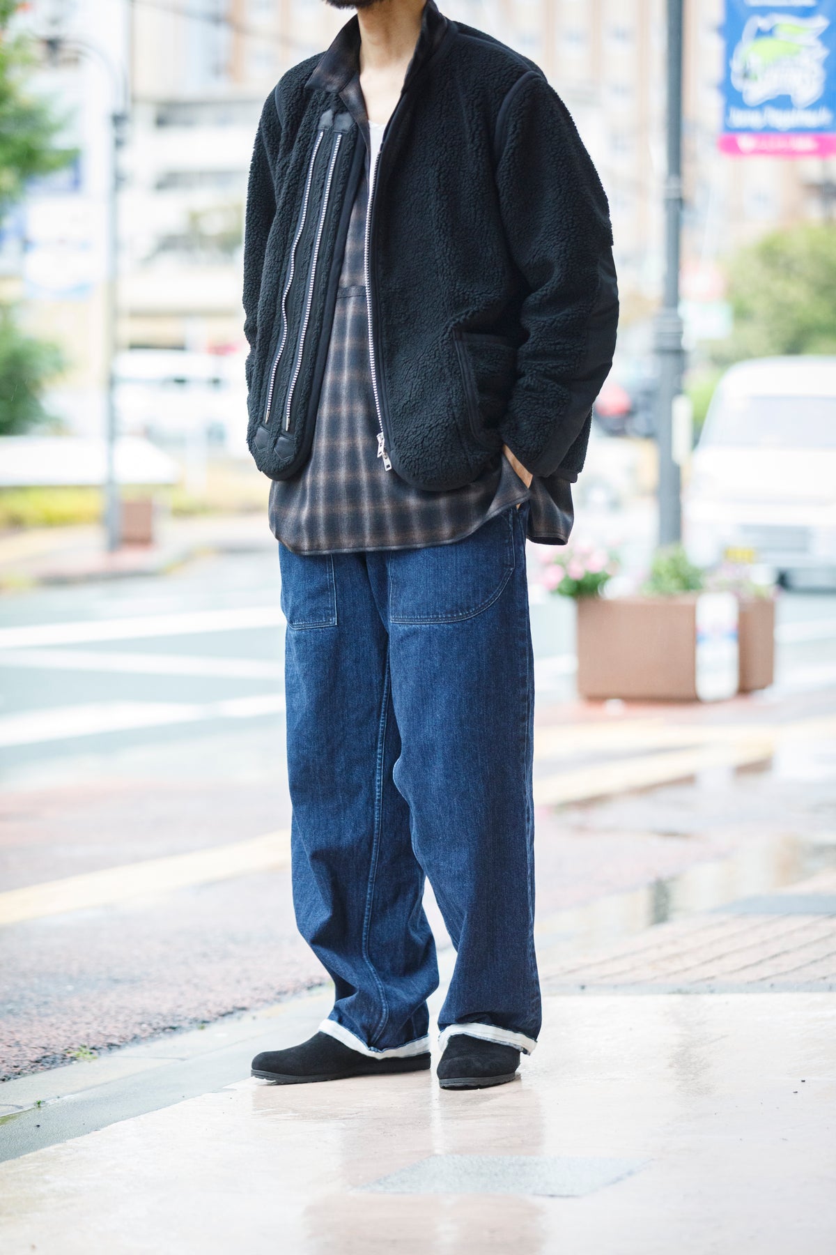 MOJITO / ROOM No.206 Jacket_boa fleece - Black