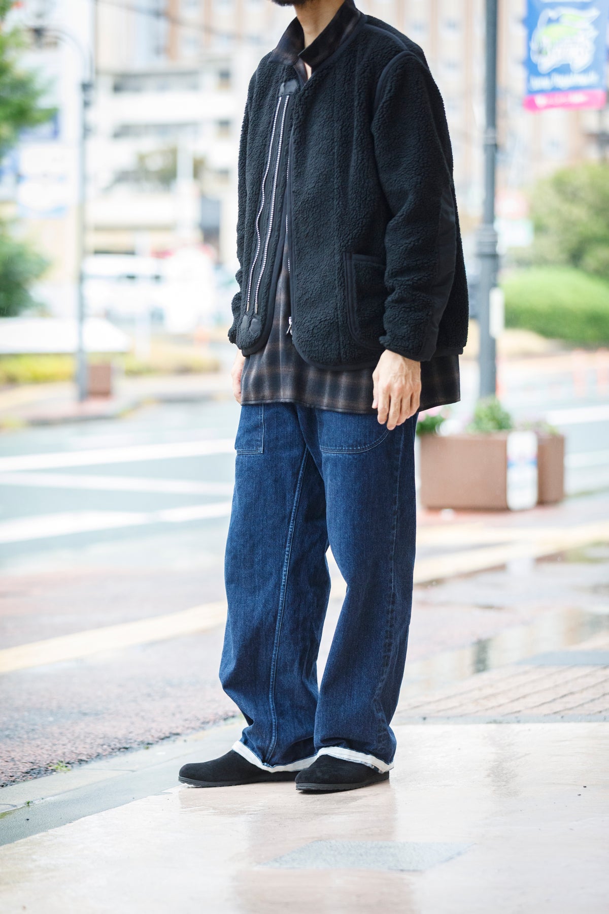 MOJITO / ROOM No.206 Jacket_boa fleece - Black