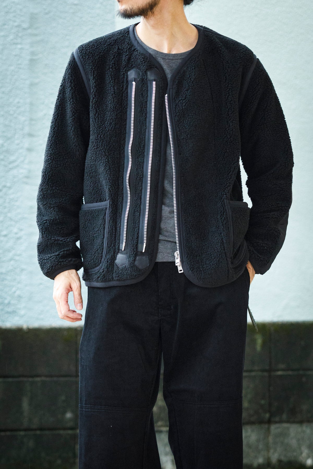 MOJITO / ROOM No.206 Jacket_boa fleece - Black