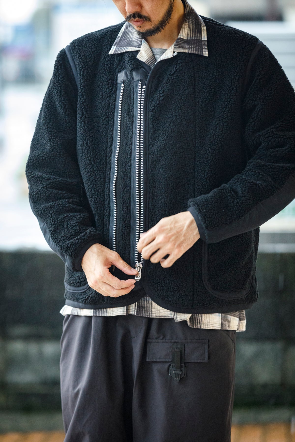 MOJITO / ROOM No.206 Jacket_boa fleece - Black
