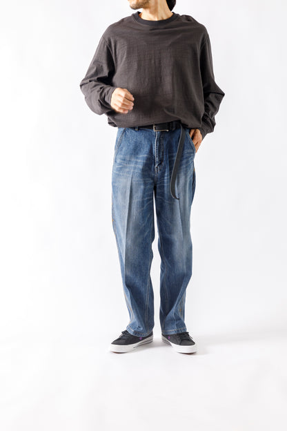 SARTO / EMBROIDERY DENIM PANTS - WASHED INDIGO