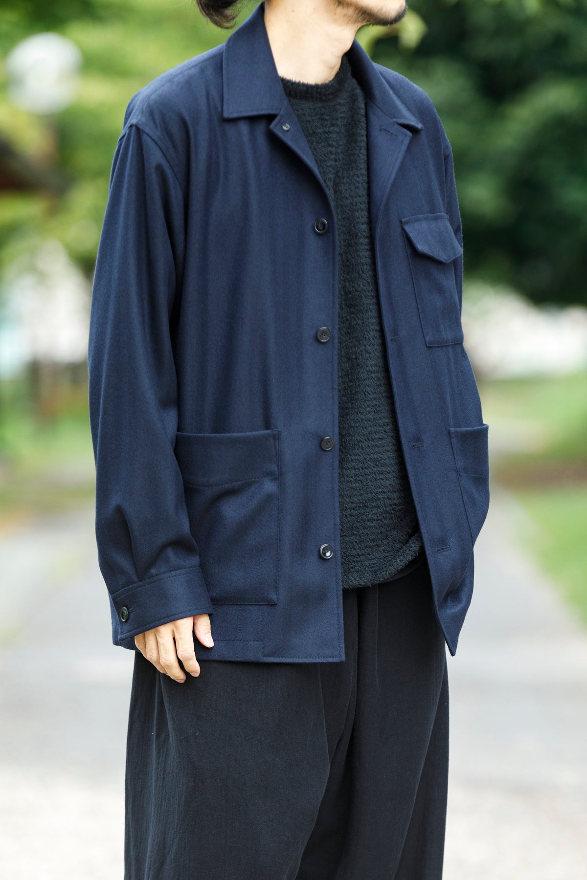 山内 / 26231 / アラシャンカシミア・ワークジャケット - Navy