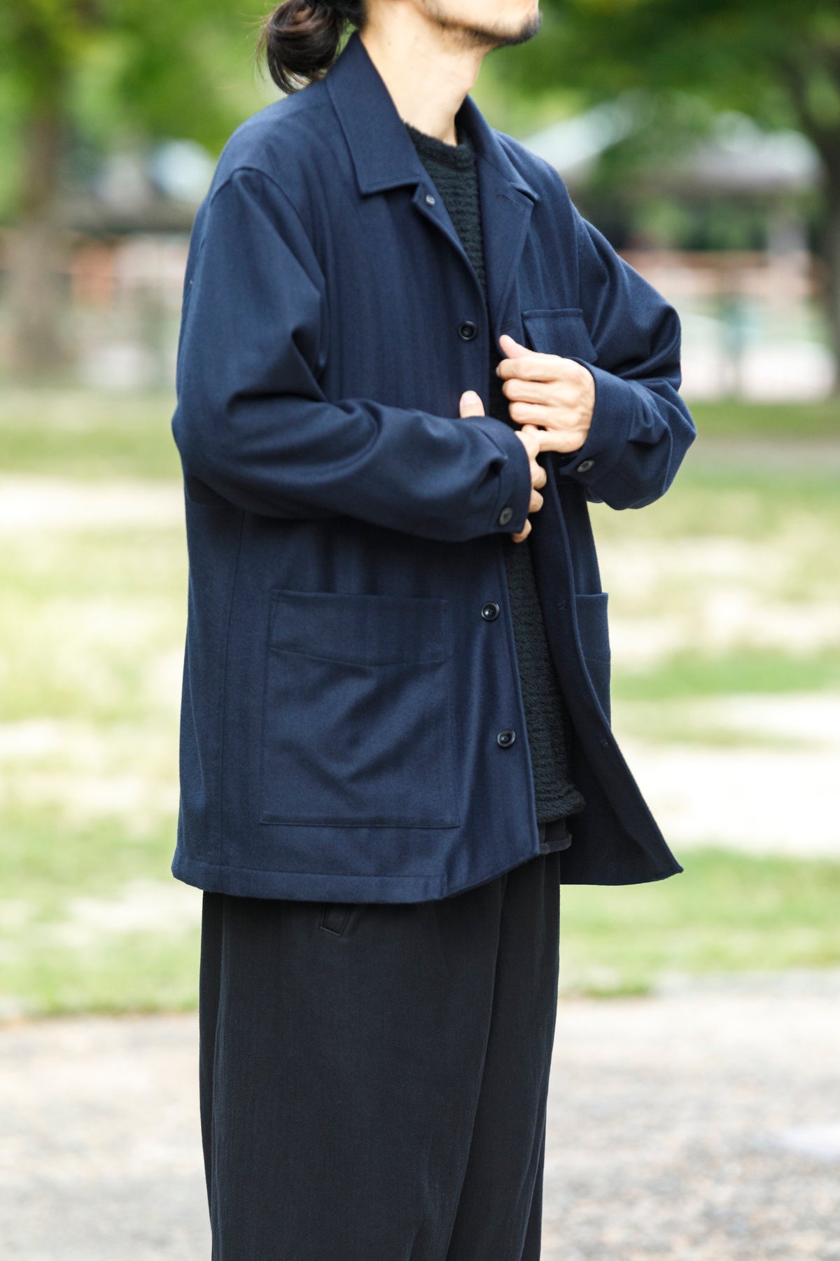 山内 / 26231 / アラシャンカシミア・ワークジャケット - Navy