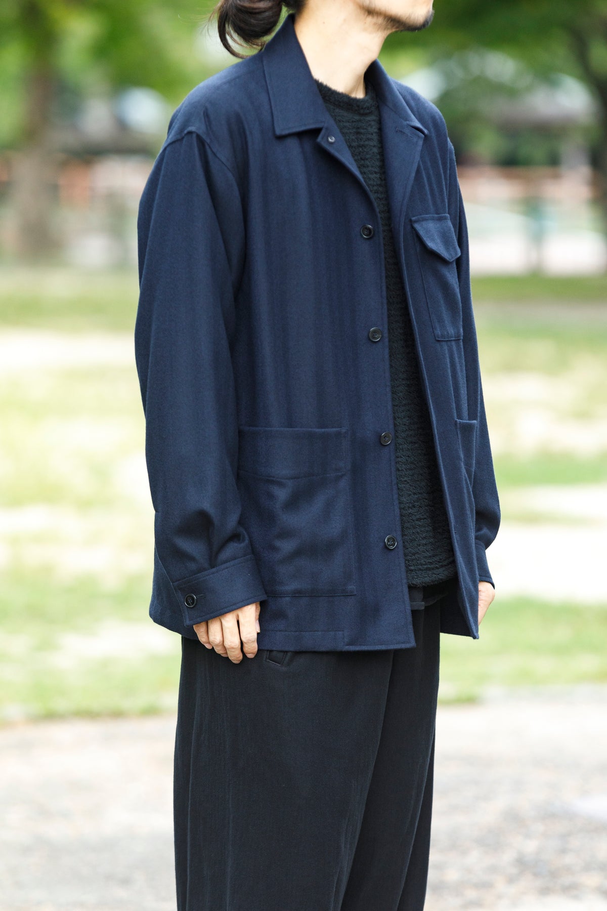 山内 / 26231 / アラシャンカシミア・ワークジャケット - Navy