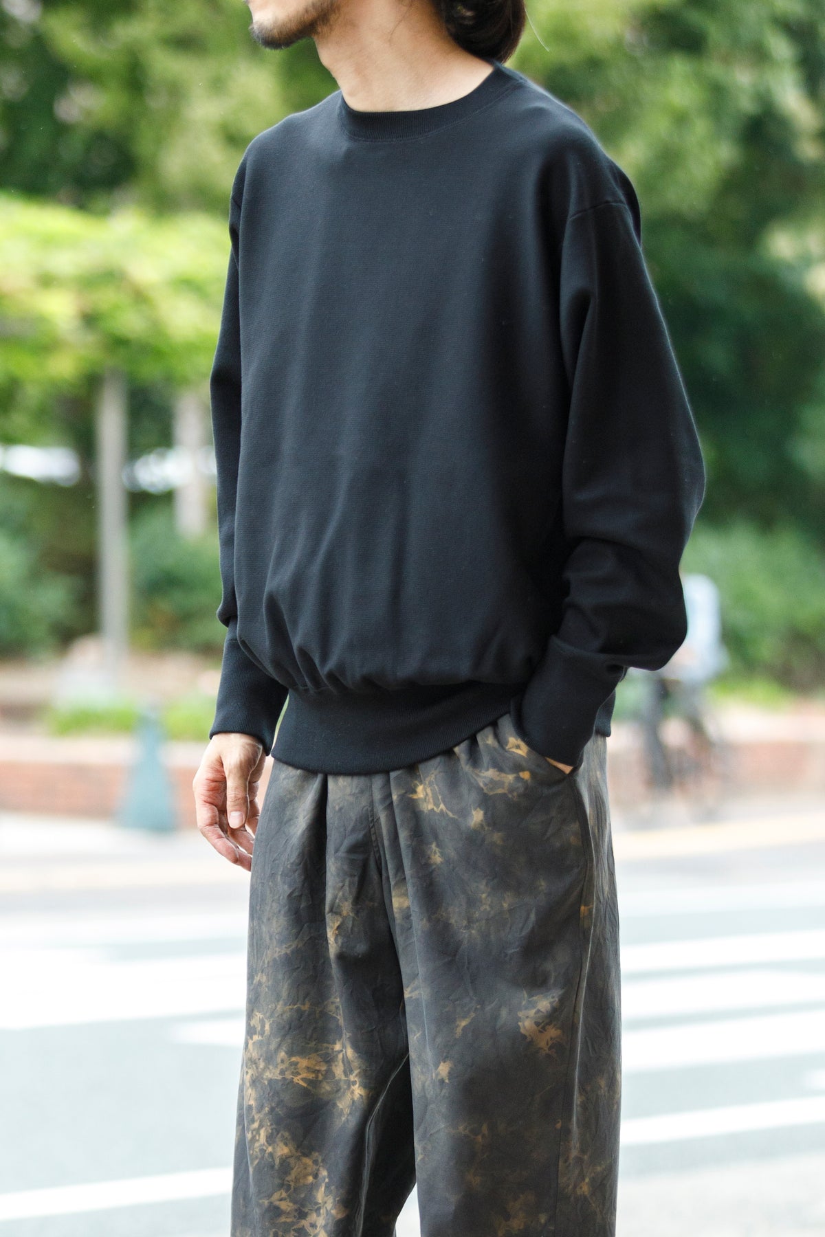 MEIAS / SILK SMOOTH SWEAT PULL OVER - Black