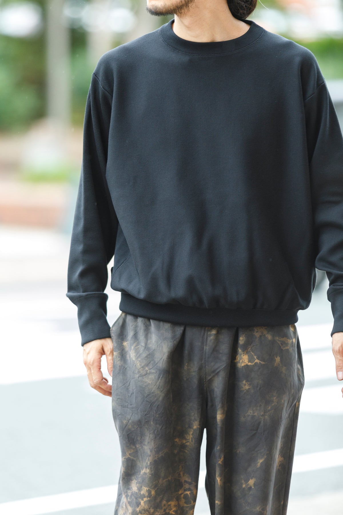 MEIAS / SILK SMOOTH SWEAT PULL OVER - Black