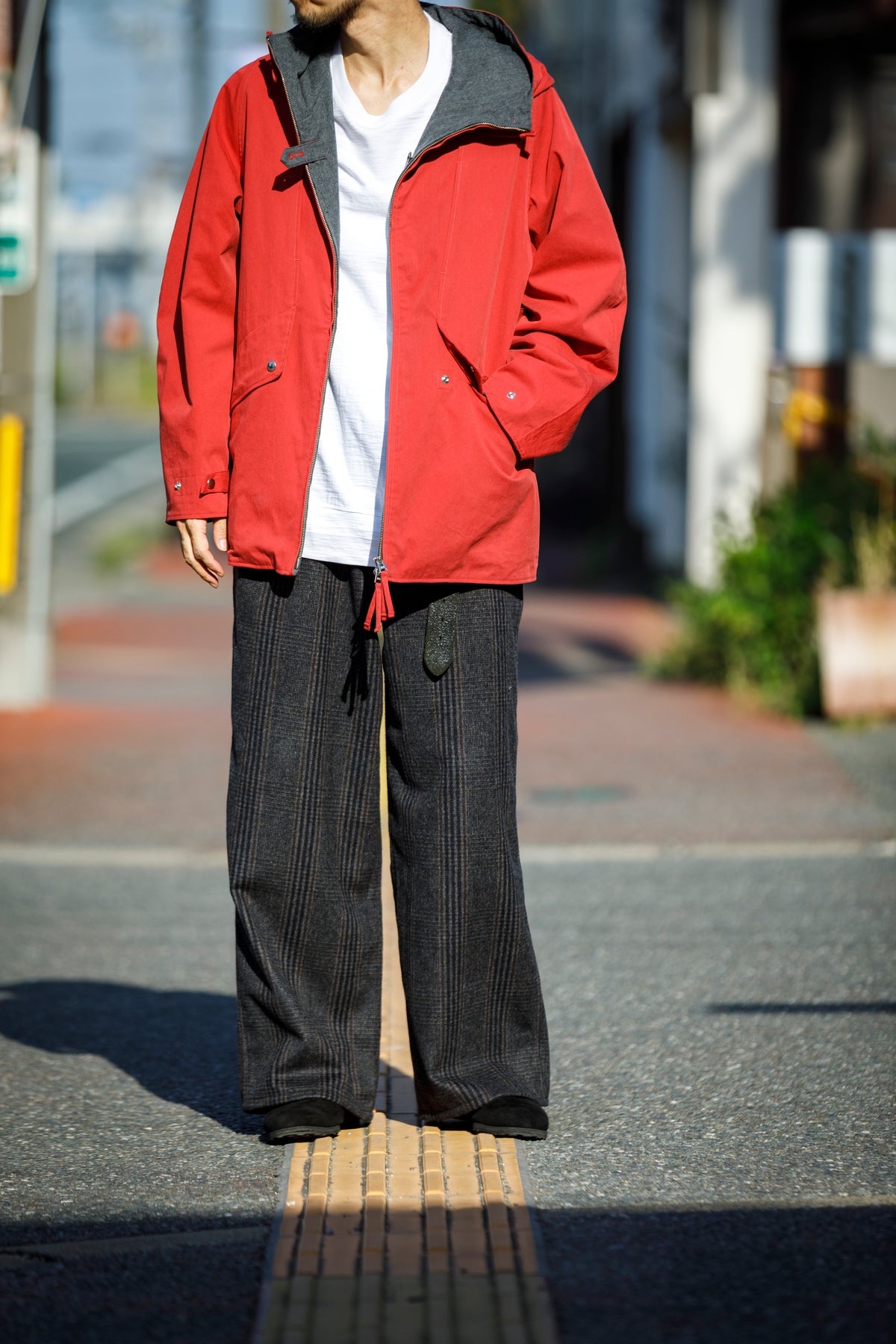 SARTO / WOOL LINING MOUNTAIN PARKA - RED × M.GREY