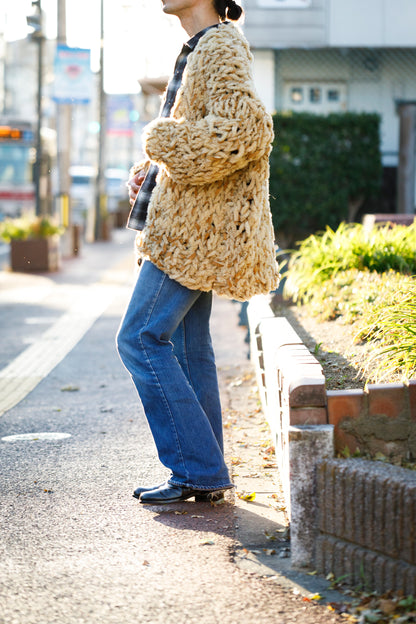 GOODKARMA DEVELOPMENT /  MOUTON CARDIGAN “CHARLIE” - CAMEL