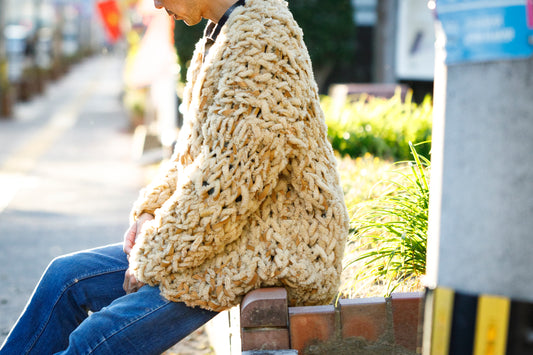 GOODKARMA DEVELOPMENT /  MOUTON CARDIGAN “CHARLIE” - CAMEL