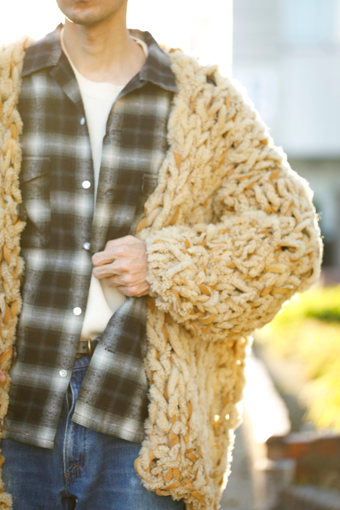 GOODKARMA DEVELOPMENT /  MOUTON CARDIGAN “CHARLIE” - CAMEL