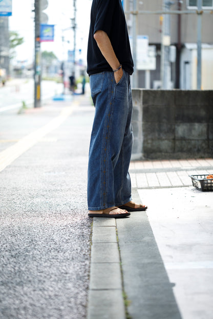 SARTO / EMBROIDERY DENIM PANTS - WASHED INDIGO
