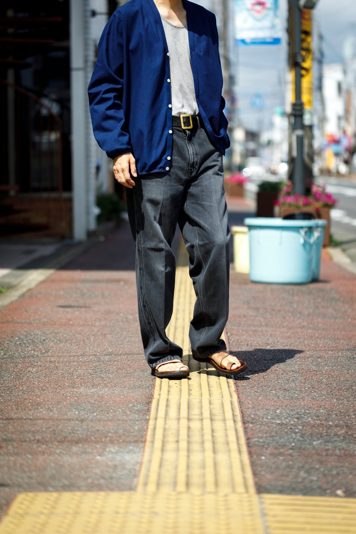 KIMURA /  Narrowing Cardigan - Indigo × Indigo