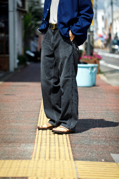 SARTO / EMBROIDERY DENIM PANTS - WASHED BLACK