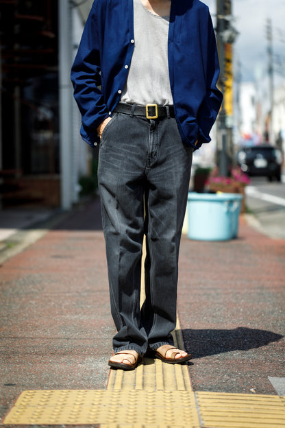 SARTO / EMBROIDERY DENIM PANTS - WASHED BLACK