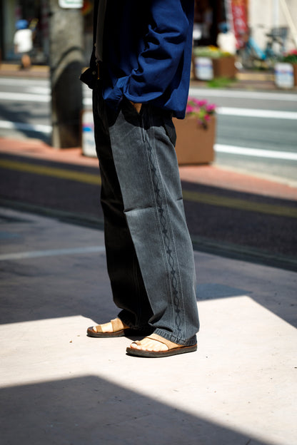 SARTO / EMBROIDERY DENIM PANTS - WASHED BLACK