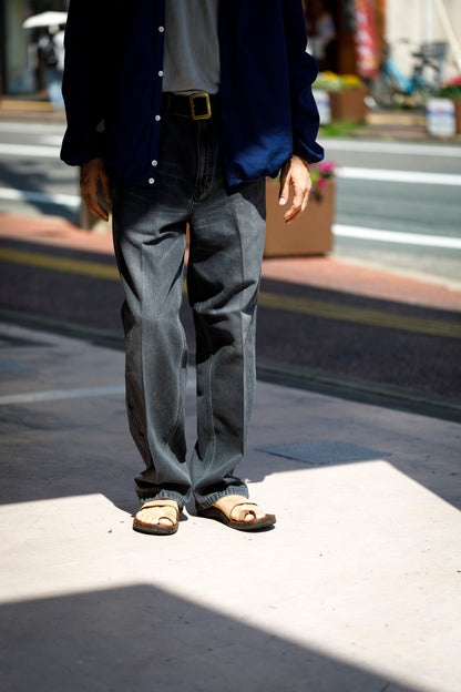 SARTO / EMBROIDERY DENIM PANTS - WASHED BLACK