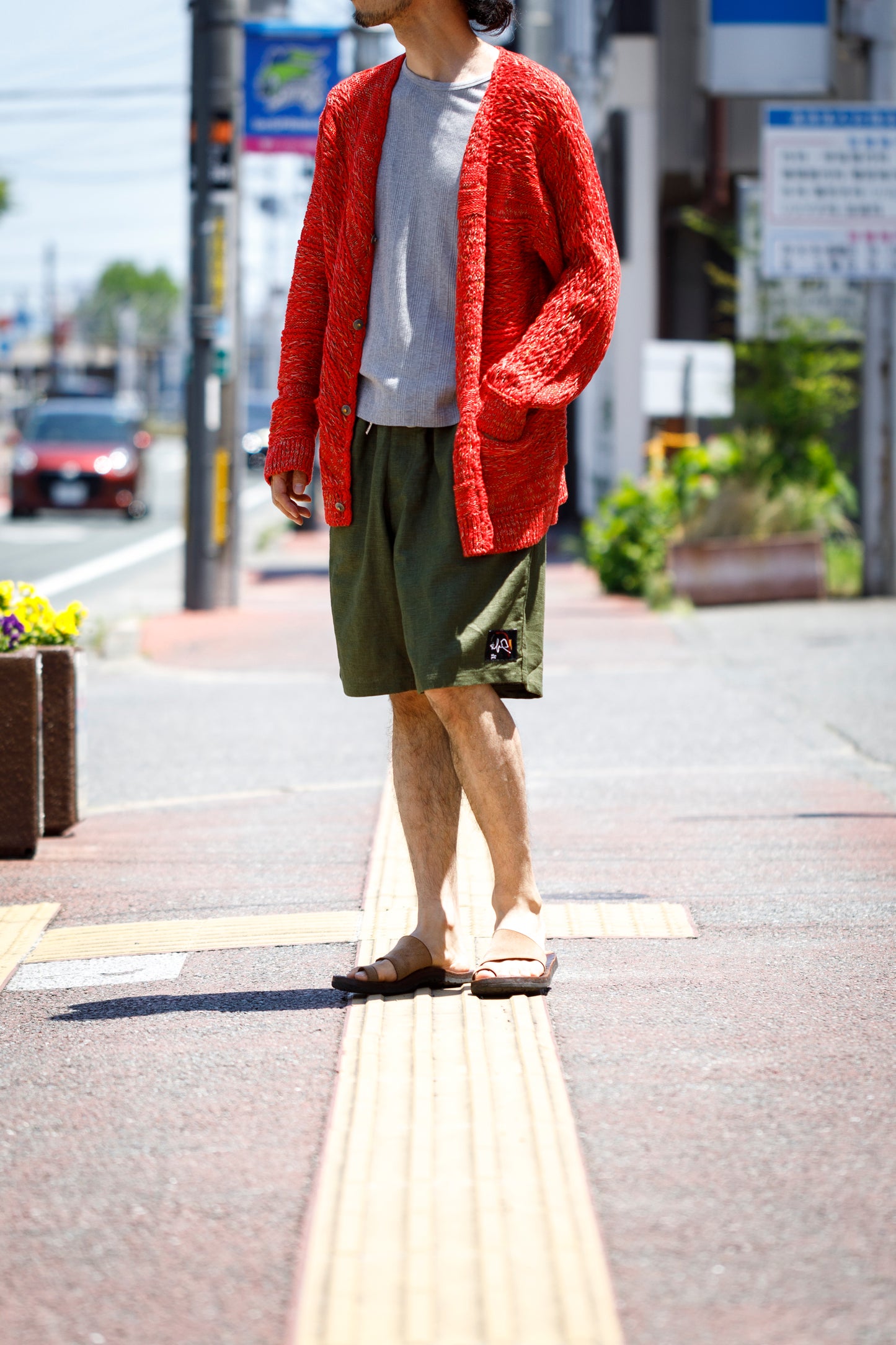 Willow Pants / P-030 - OLIVE(dead stock fabric)