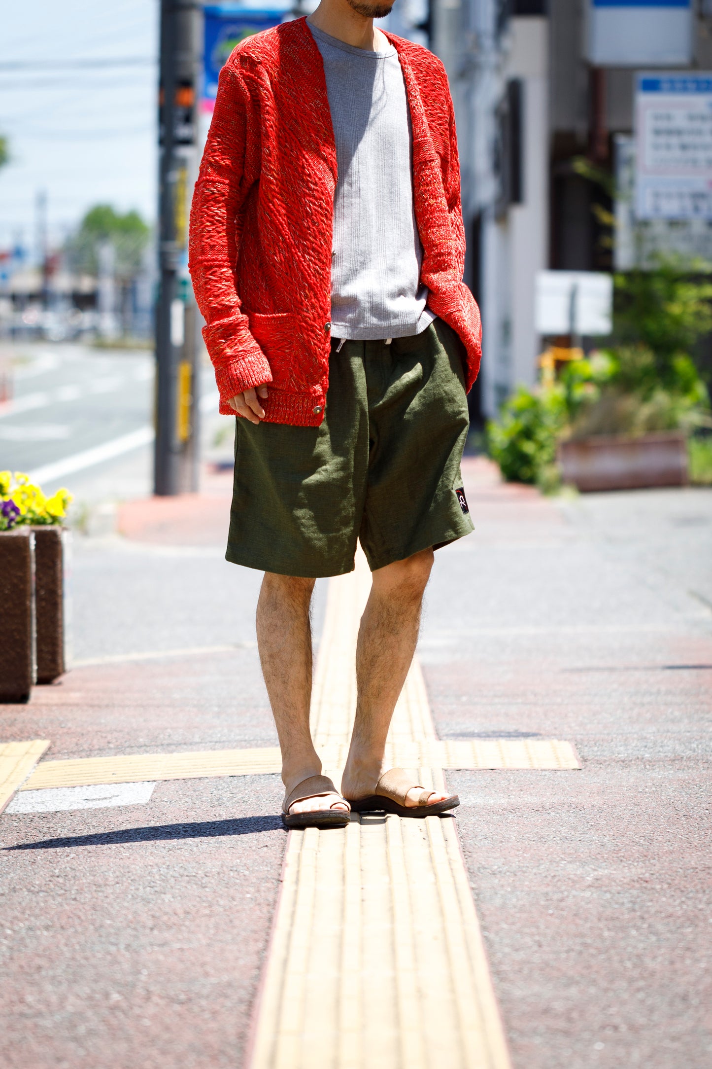 Willow Pants / P-030 - OLIVE(dead stock fabric)