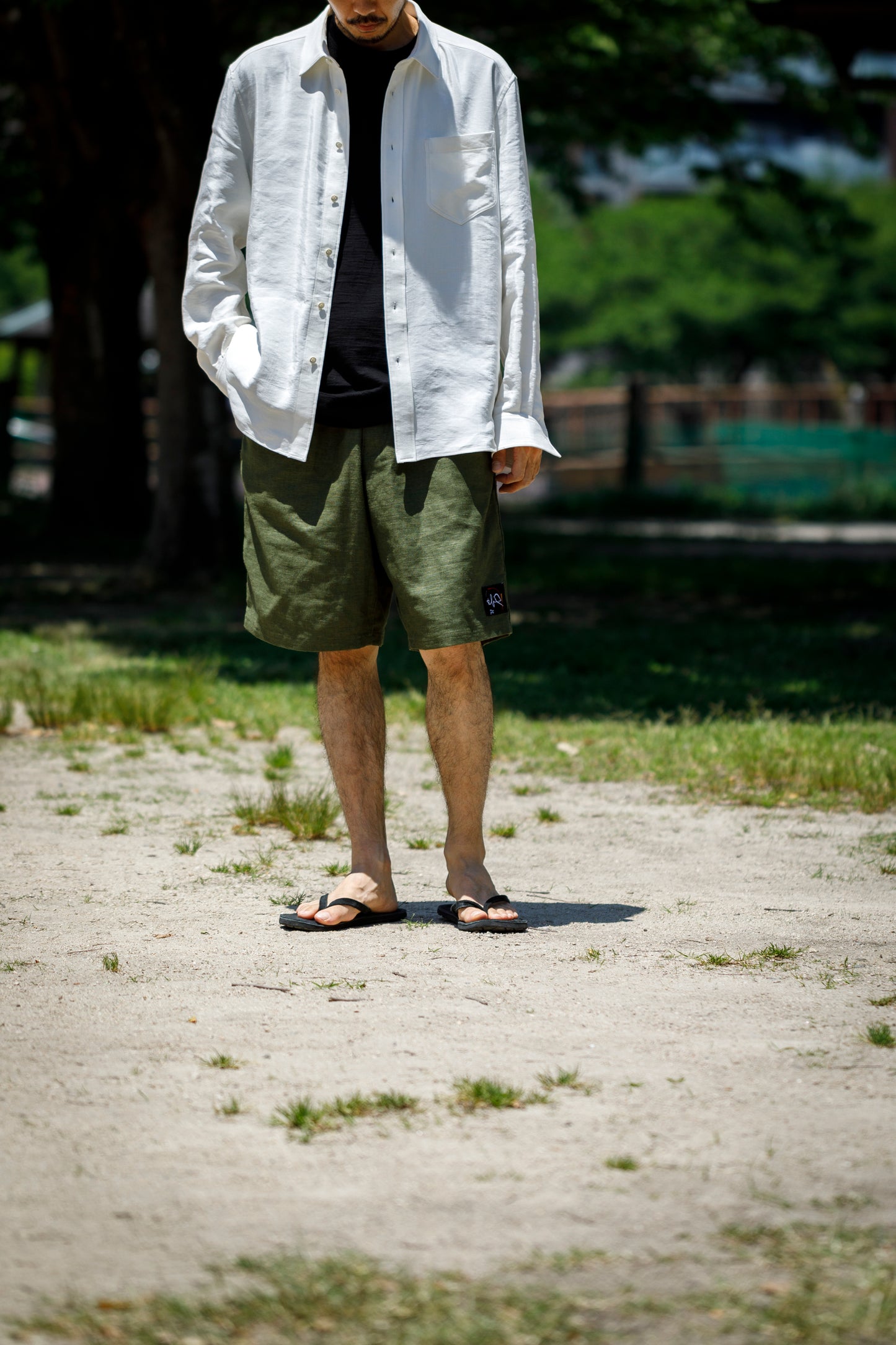 Willow Pants / P-030 - OLIVE(dead stock fabric)