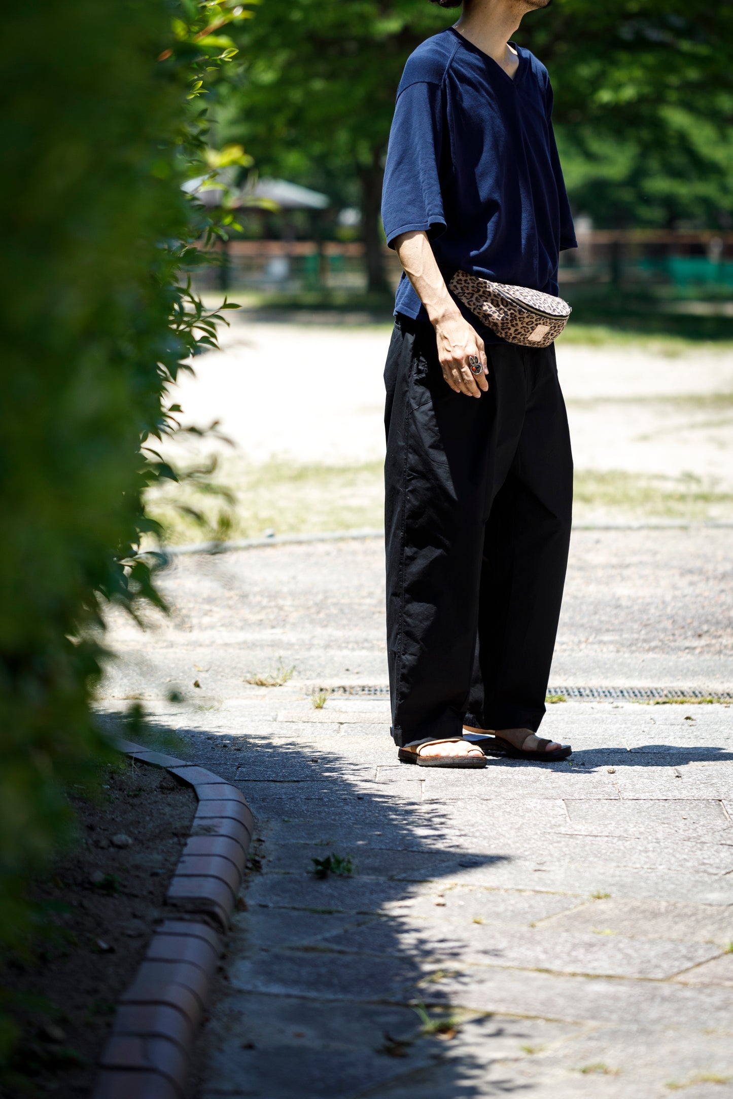 Willow Pants / P-015 Waist Pouch - Cowhide Suede(Leopard Print)