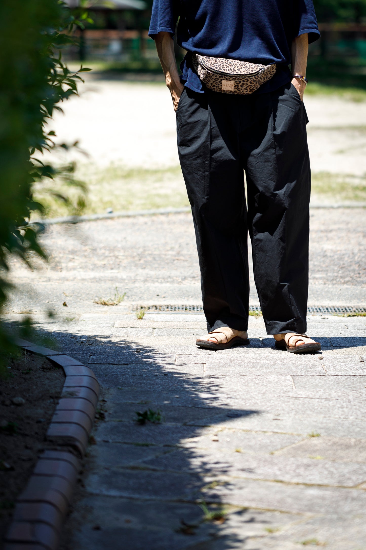 Willow Pants / P-015 Waist Pouch - Cowhide Suede(Leopard Print)