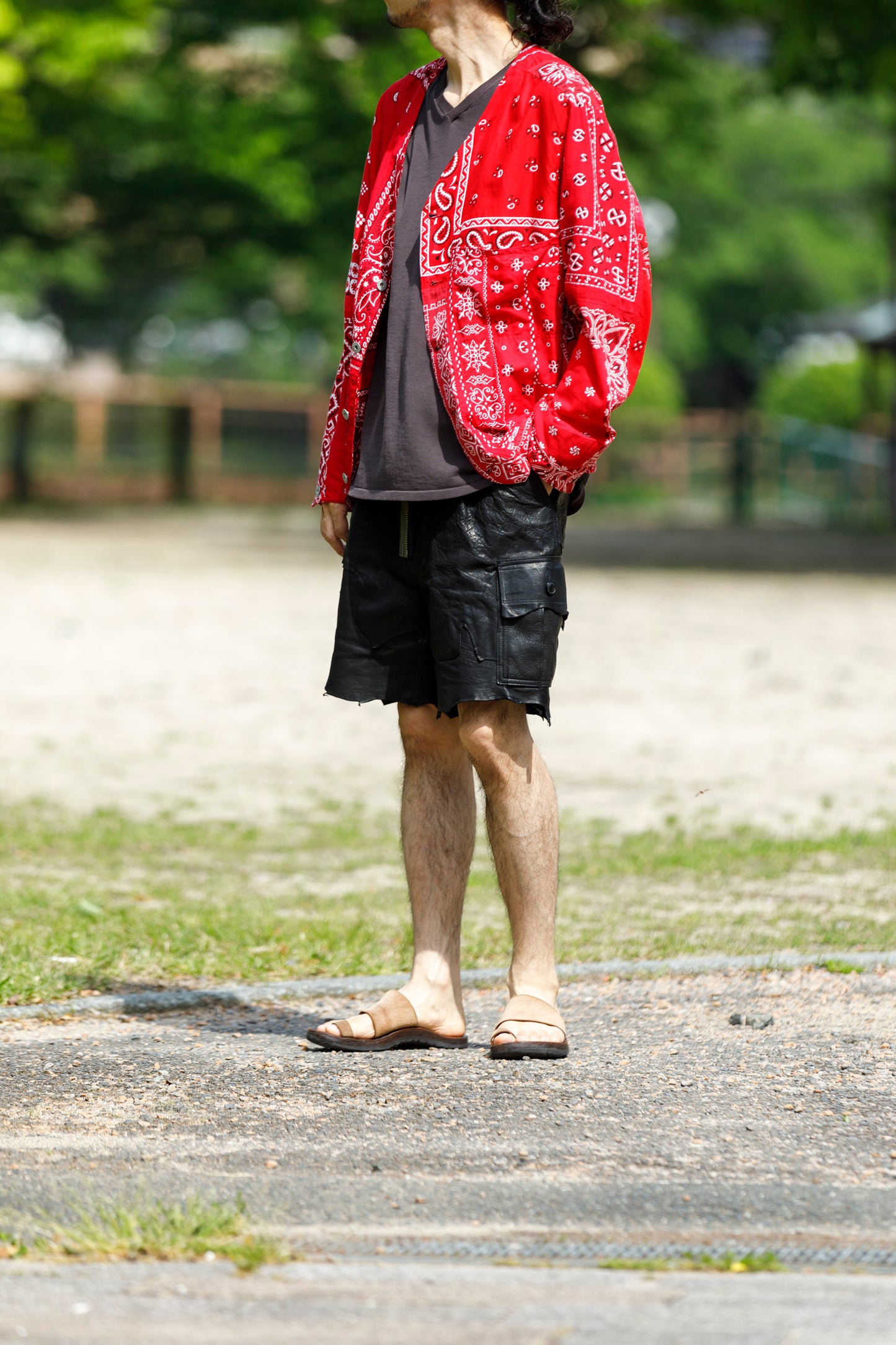 CHANGES CH5043 Remake Engineer Jacket(Used Bandana) - Type B