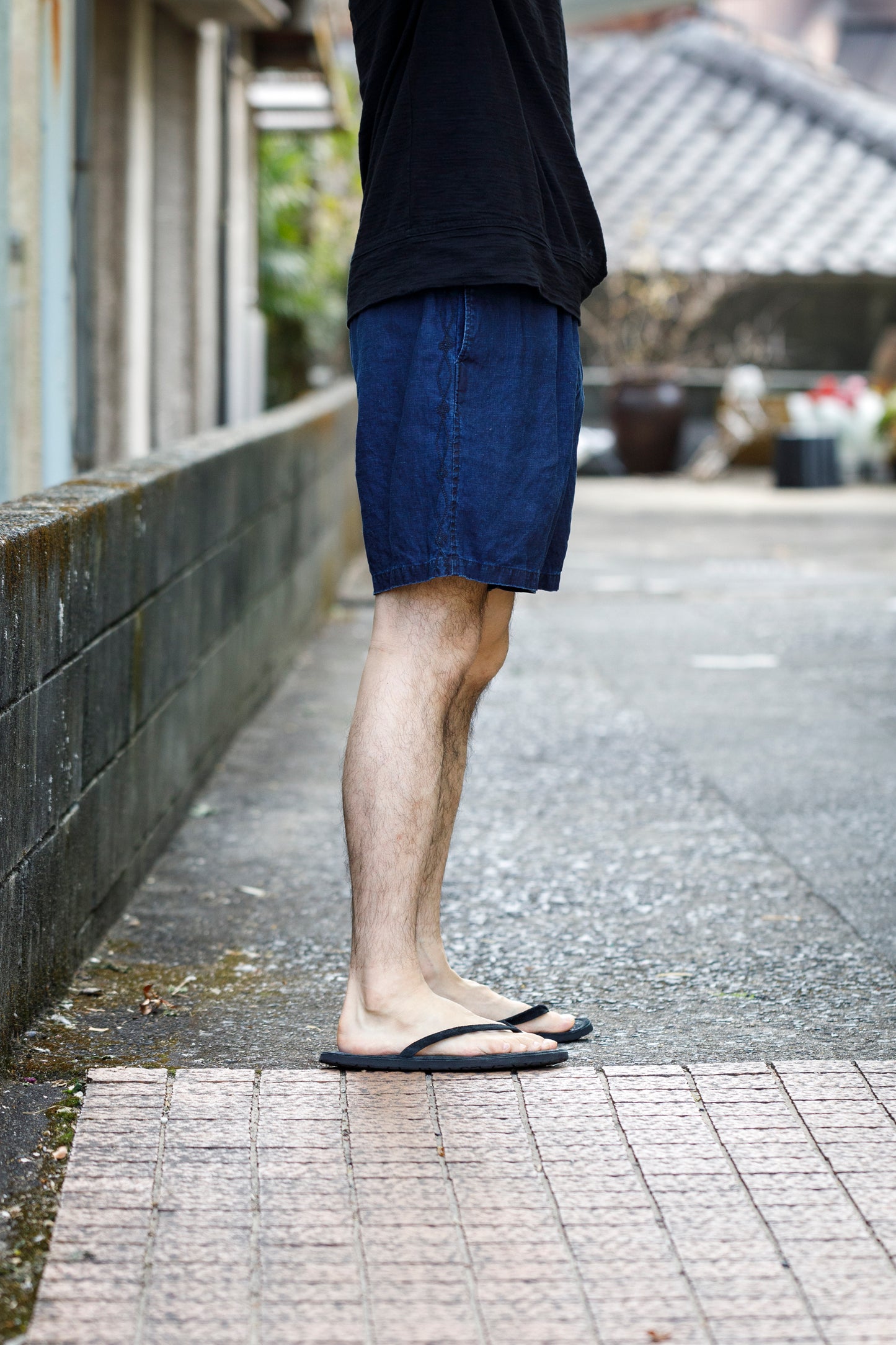 SARTO / 261-11003 SHORT PANTS - INDIGO LINEN