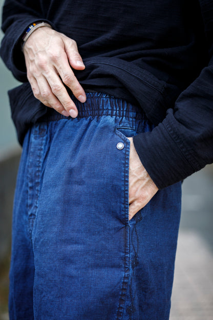 SARTO / 261-11003 SHORT PANTS - INDIGO LINEN