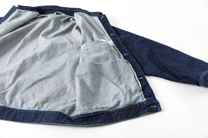 NULABEL / 522-204 URUSHI COATED DENIM TRUCKER JACKET - COAL BLACK