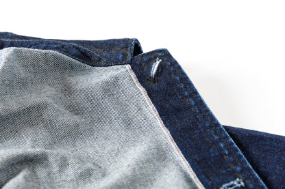 NULABEL / 522-204 URUSHI COATED DENIM TRUCKER JACKET - COAL BLACK