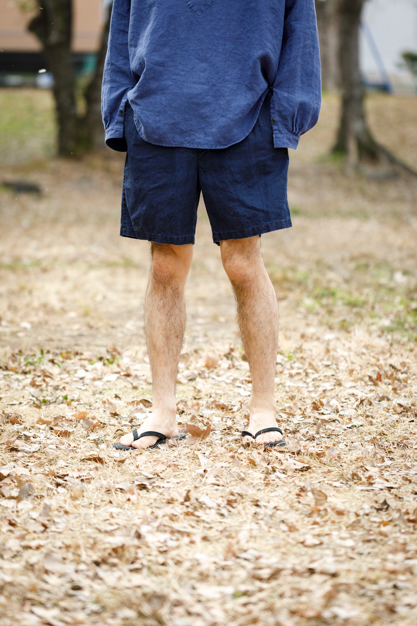 SARTO / 261-11003 SHORT PANTS - INDIGO LINEN