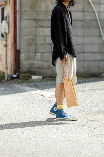 SARTO / 261-2001 STAND COLLAR SKIPPER SHIRT - BLACK