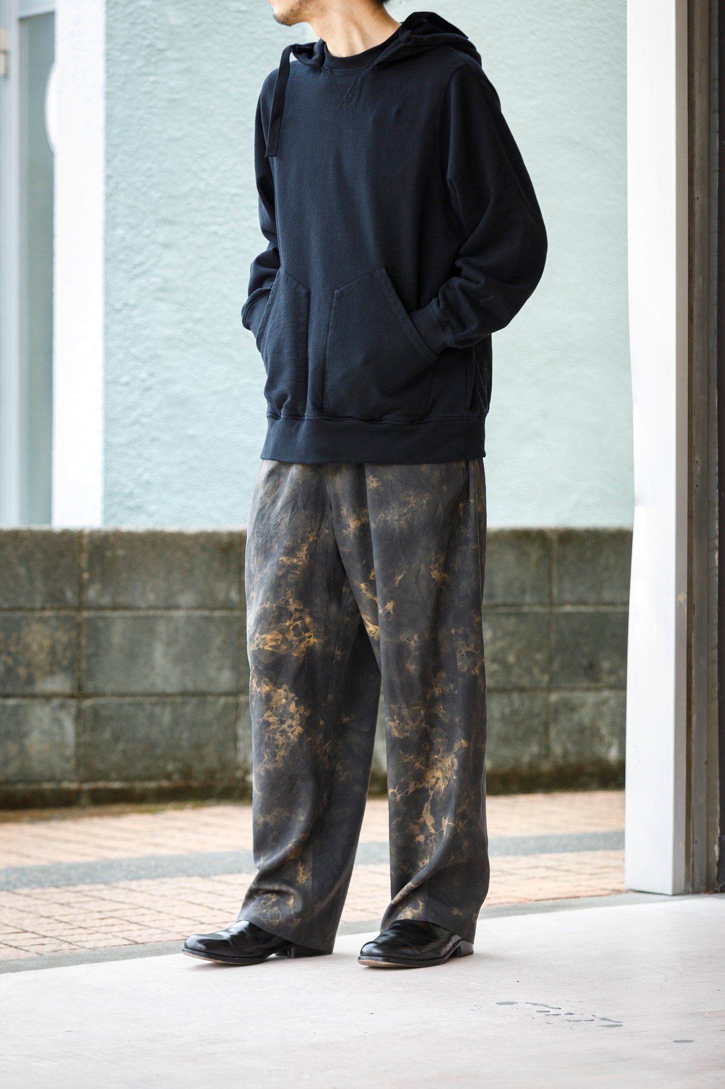 山内 / 26168-si/ari/有松絞り・ビンテージシルクギャバ・パジャマパンツ - arimats