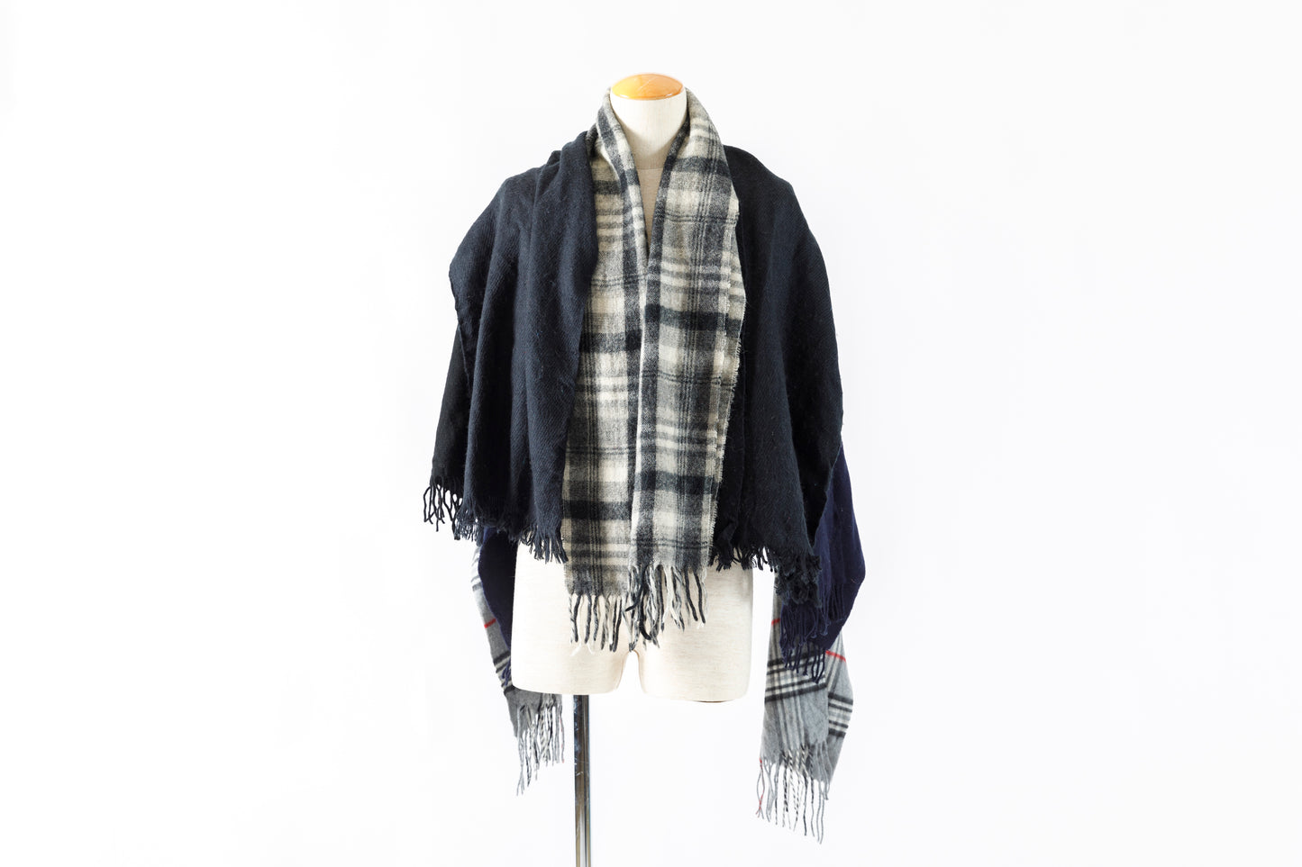 ink / FREELY SCARF - BLACK