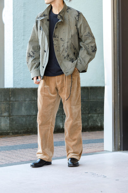 山内 25221 / 3wayシールドコットン・ジップジャケット - khaki × arimatsu black