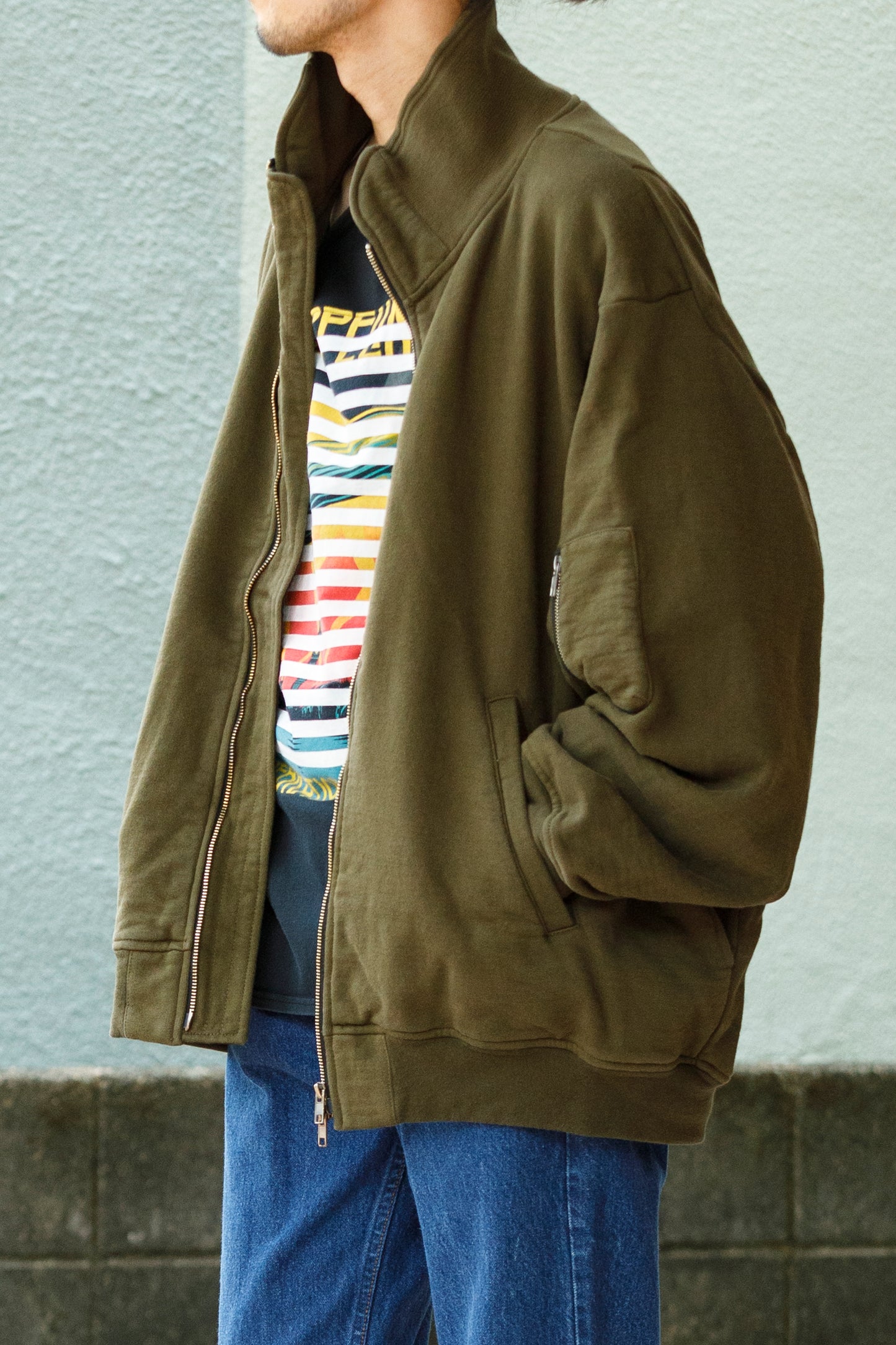 WONDER ROOM WWH-005 "WHALE" Flight Jacket - Olive