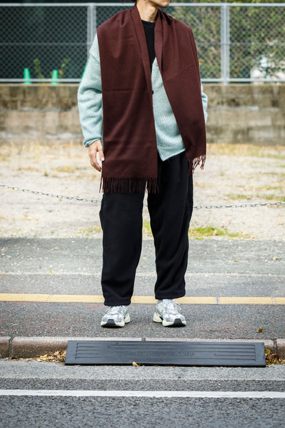 Joshua Ellis / Cashmere plain stole 35×190 - BOURGOGNE(CPG 52506)