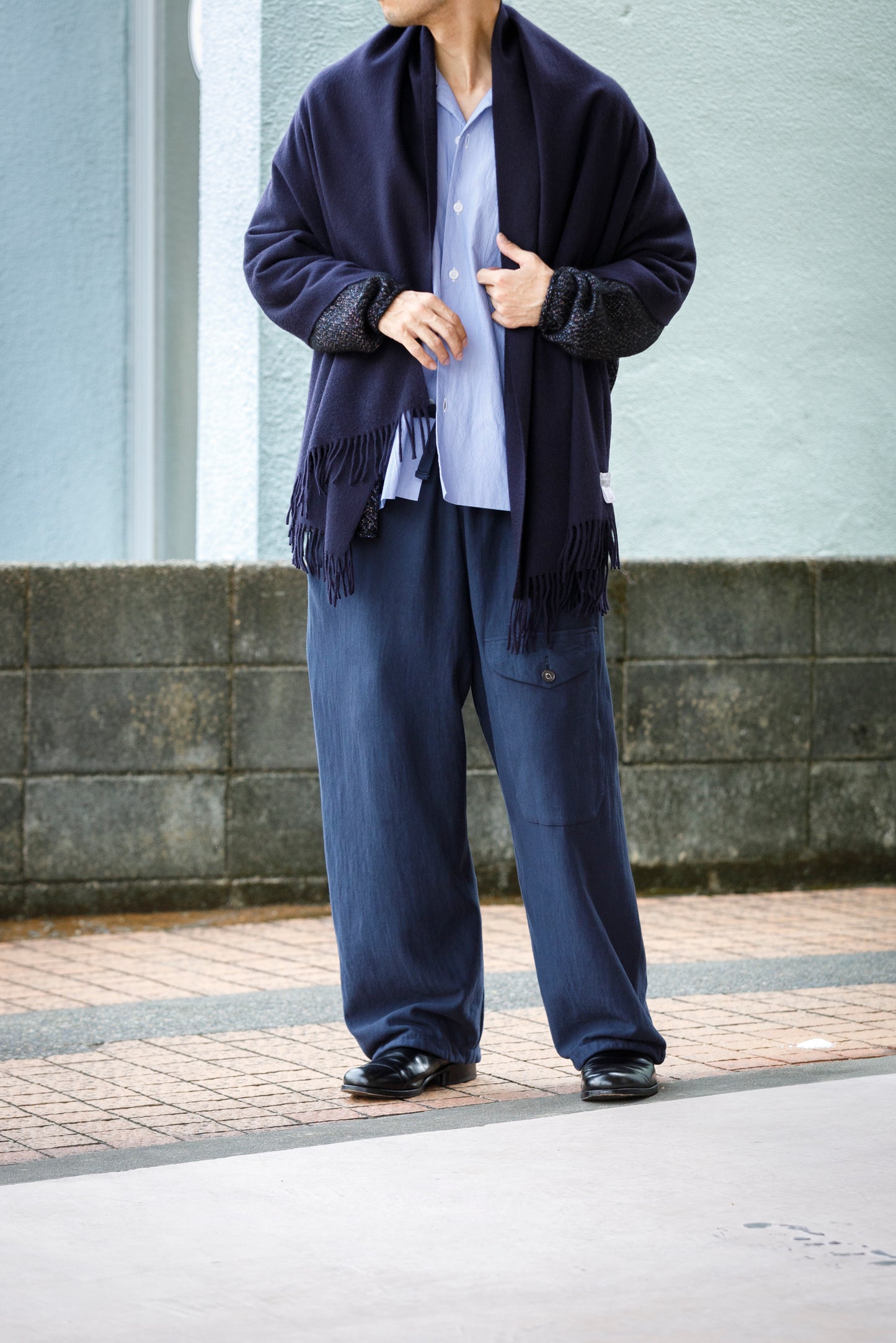 NULABEL / 522-706 GARMENT DYED SWEAT TROUSERS - Midnight