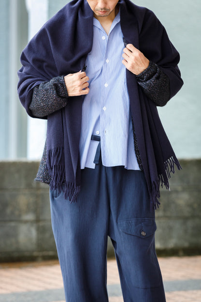 Joshua Ellis / Cashmere plain stole 70x190 -  NEW BLUE(CPG 49259)