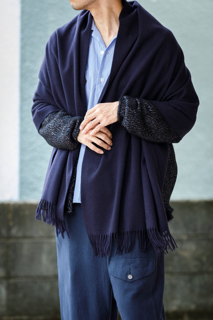 Joshua Ellis / Cashmere plain stole 70x190 -  NEW BLUE(CPG 49259)