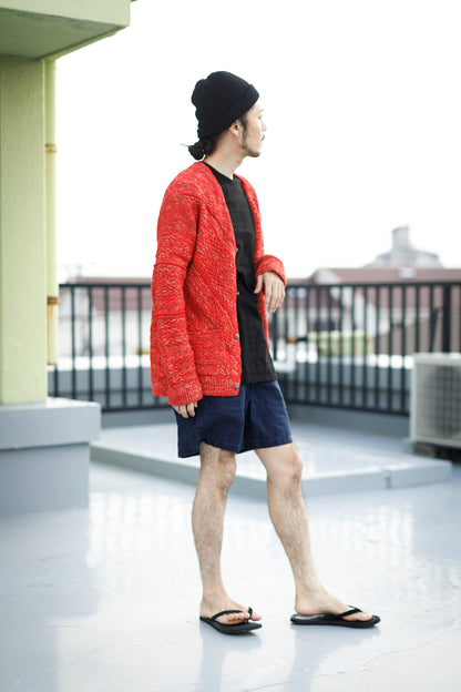 SARTO / 261-22003 MACHINE × HAND KNIT CARDIGAN - V.Red