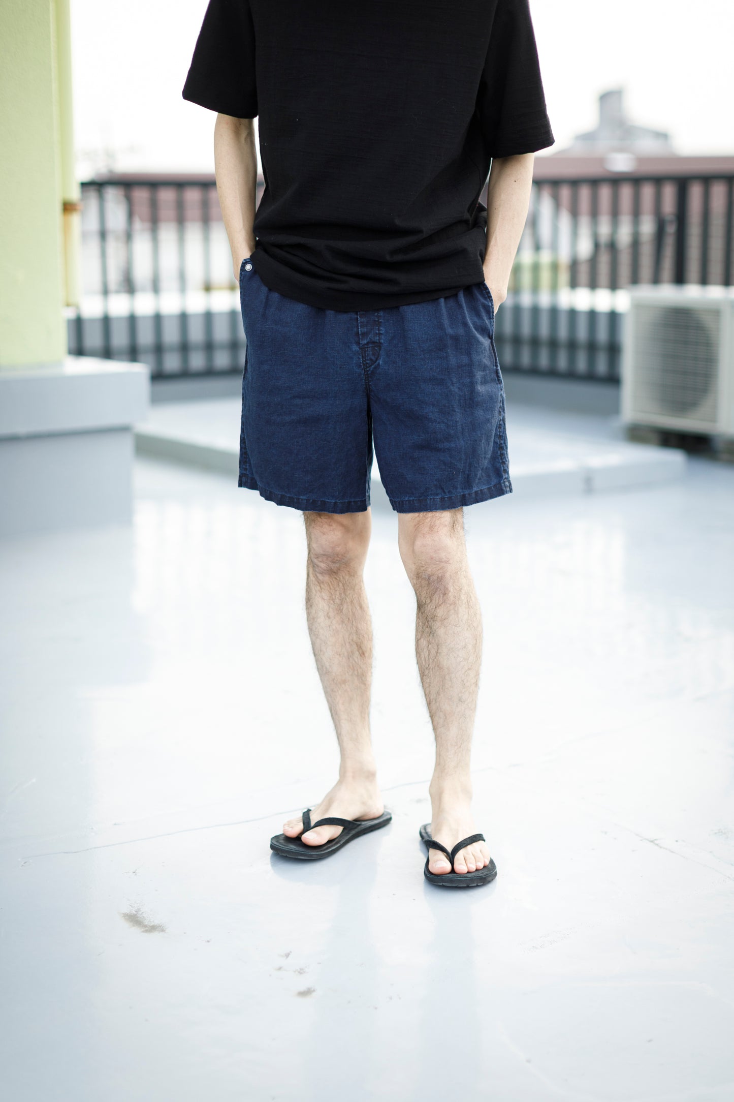 SARTO / 261-11003 SHORT PANTS - INDIGO LINEN