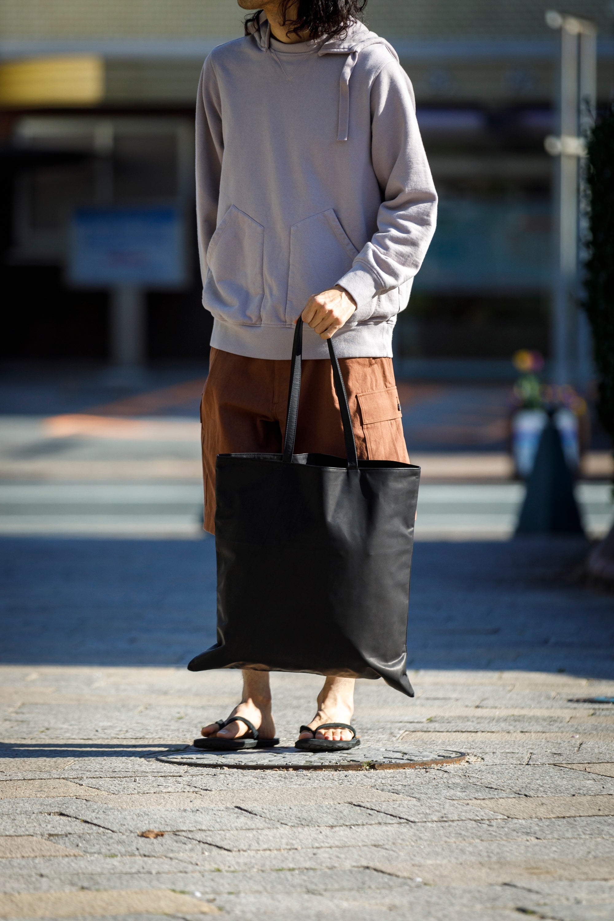 AMIACALVA A195 Sandwich Leather Tote - L – reggio