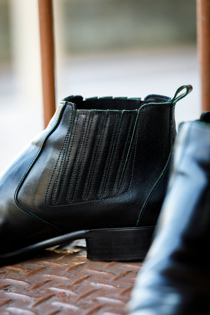 PETROSOLAUM / 81106-PO03 Side gore / Cordvan butt - Green / Black