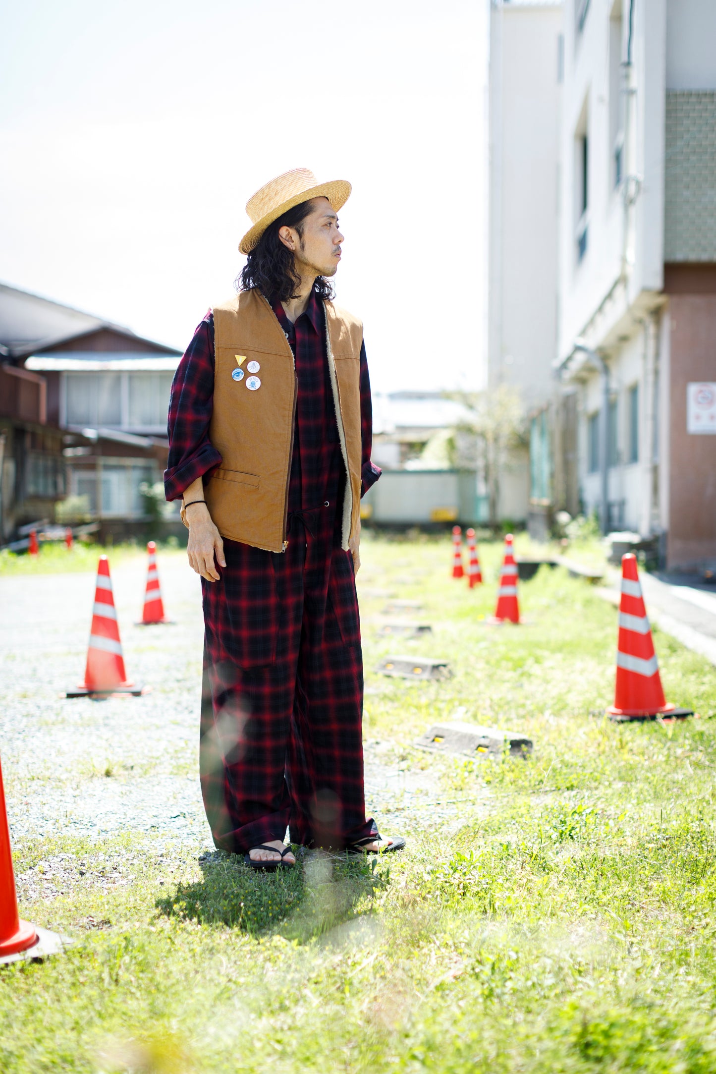 THE FACTORY MADE / HANAMUGI BOATER HAT【FM009】