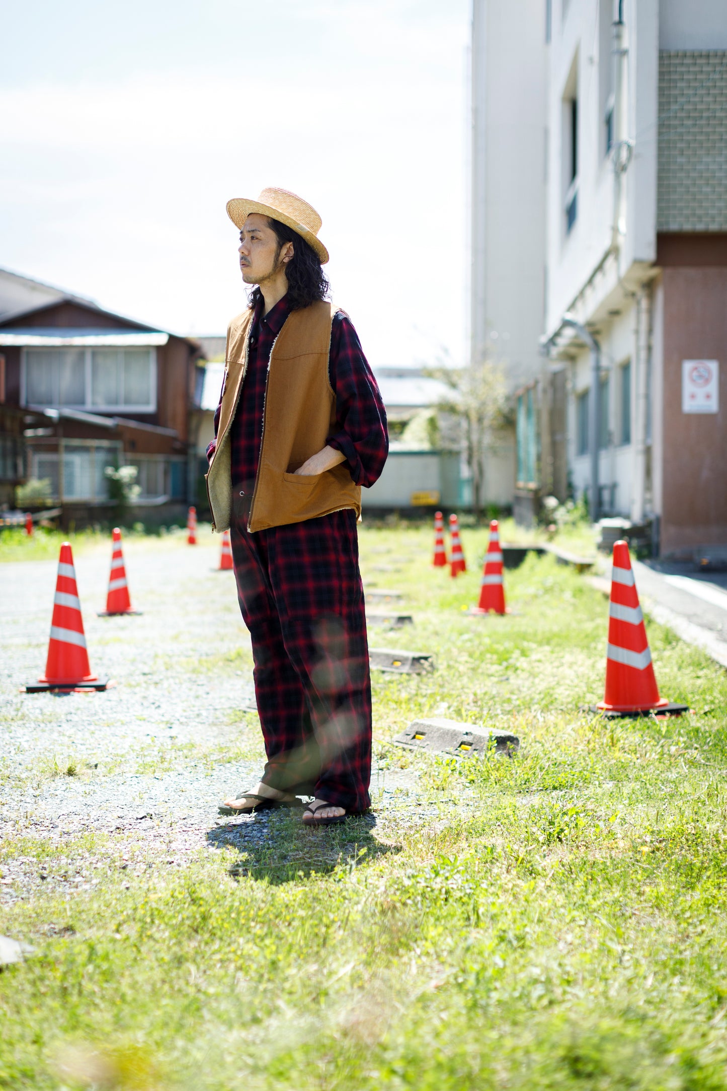 THE FACTORY MADE / HANAMUGI BOATER HAT【FM009】