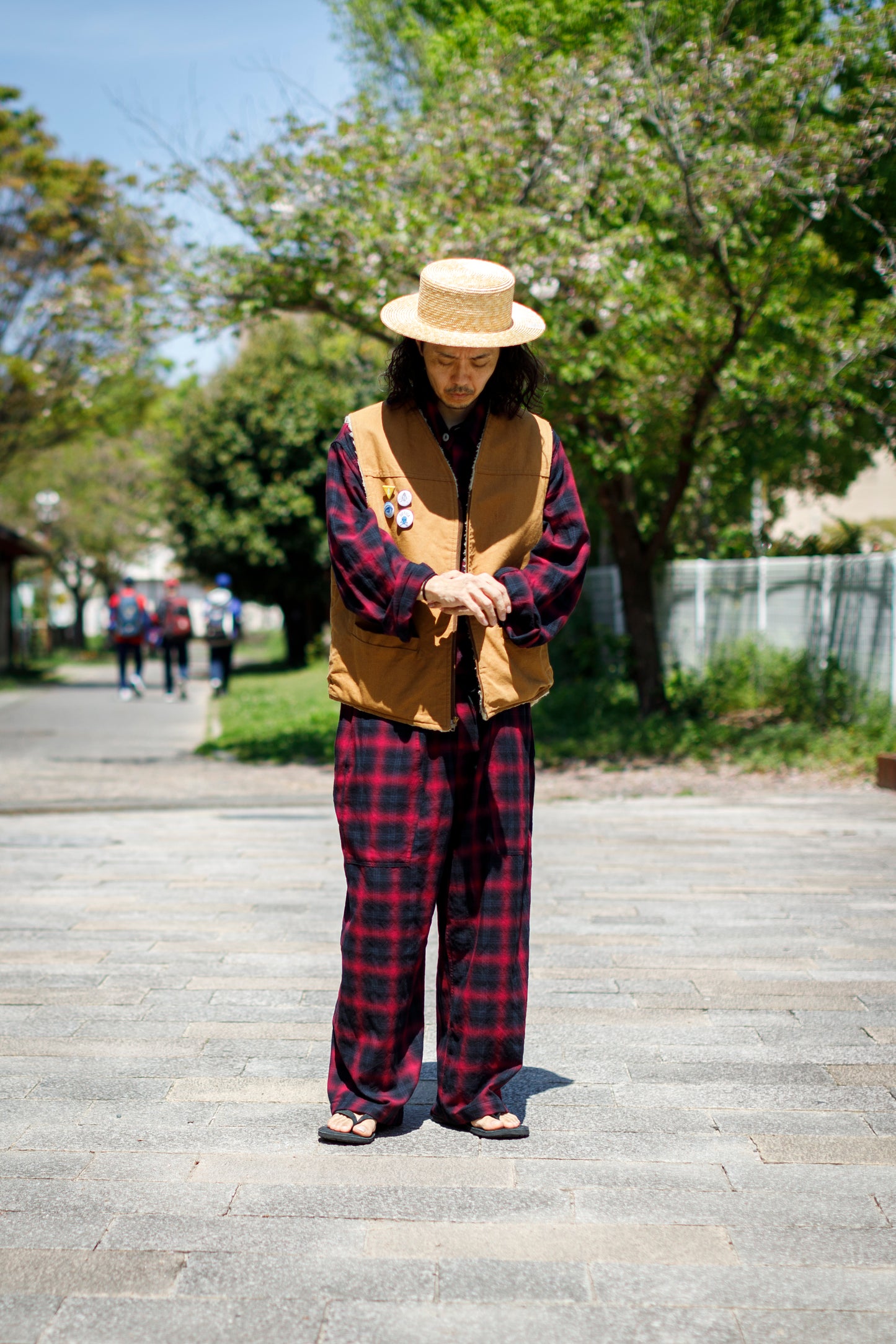 THE FACTORY MADE / HANAMUGI BOATER HAT【FM009】