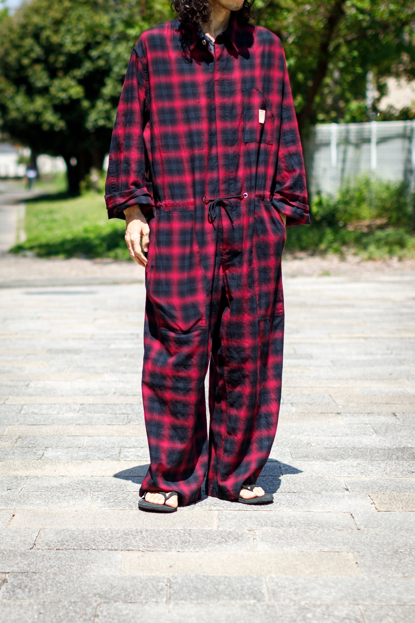 Willow Pants / P-031 BLK×PUR check